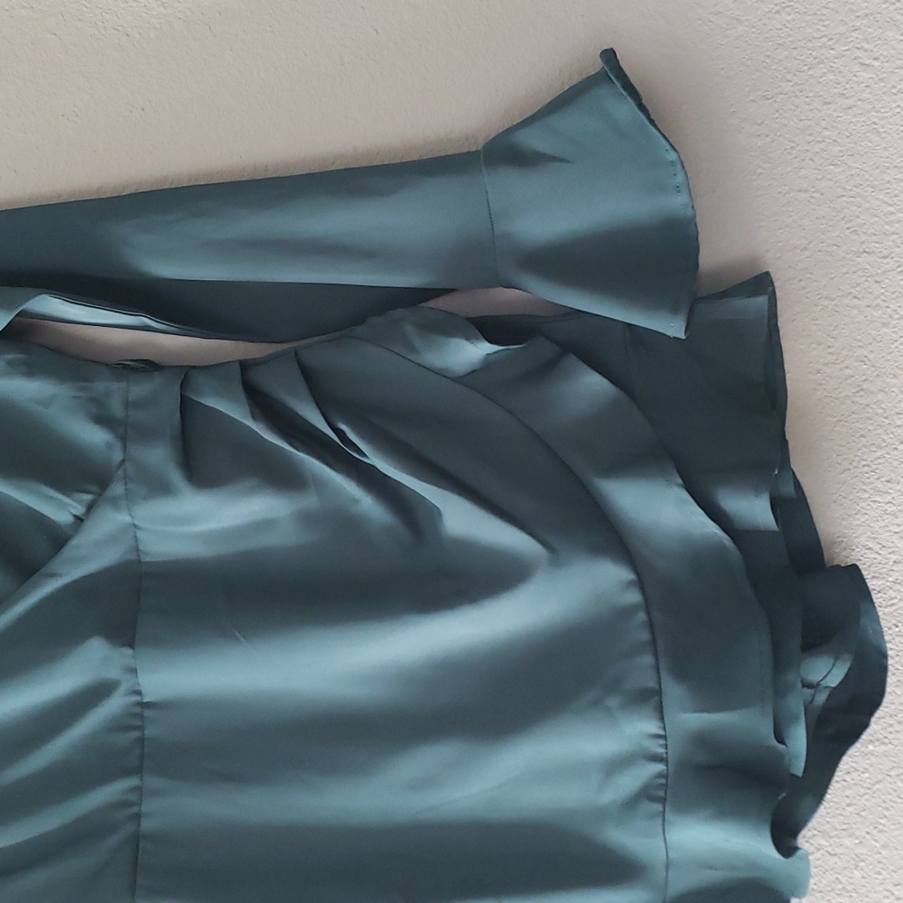 blue blush Ruffled Romper - Picture 4 of 12